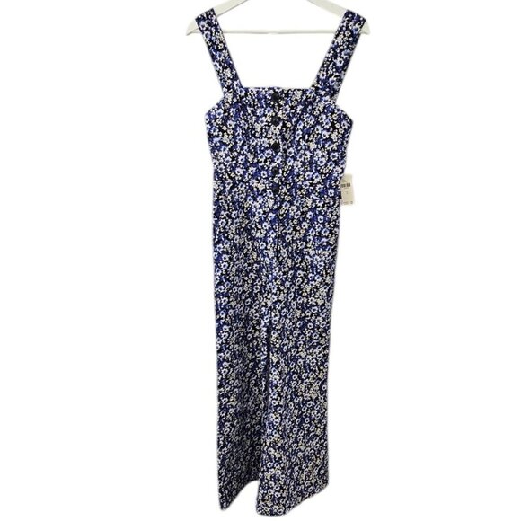 Anthropologie Maeve The Portside Button Front Floral Wide Leg Jumpsuit, Size 4 - Picture 2 of 10